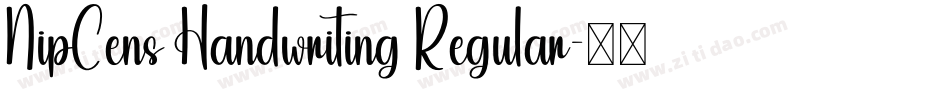 NipCens Handwriting Regular字体转换